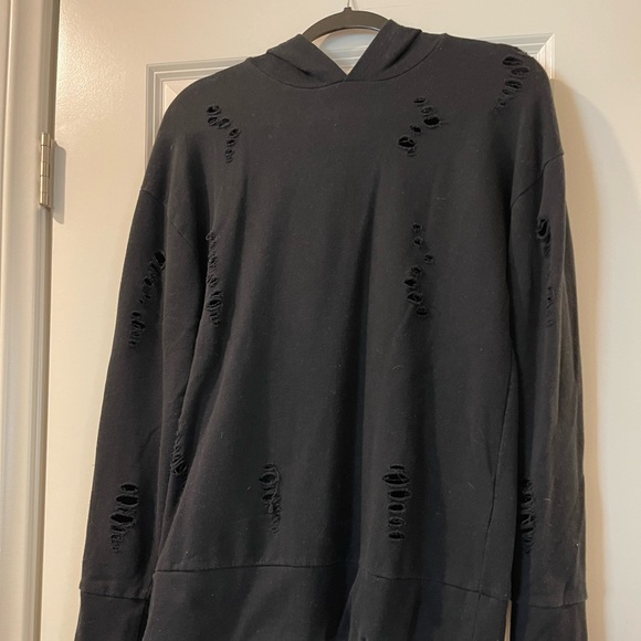 Topshop Tops - Topshop distress sweater hoodie